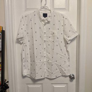 American Eagle AE Button Down Short Sleeve shirt "Little Hands De…